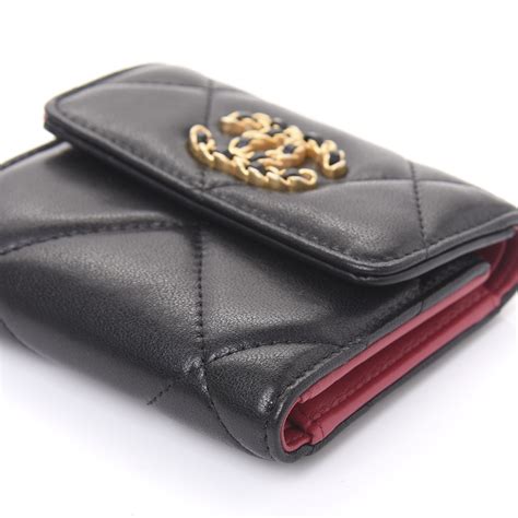 black wallet chanel|chanel black wallet price.